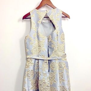 Eliza J gold embroidered cocktail dress size 10